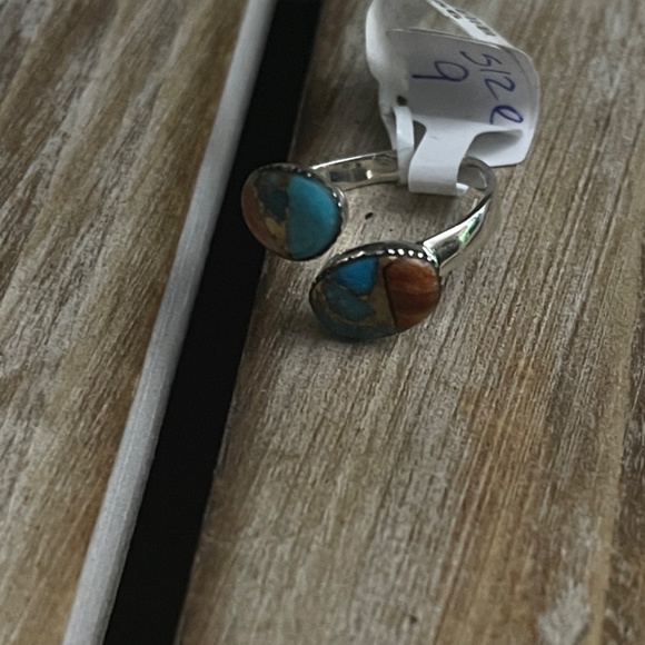 Santa Fe turquoise ring in Sterling silver - Picture 2 of 4